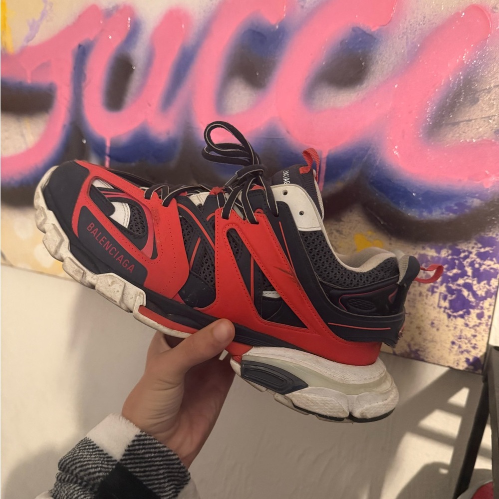 Balenciaga Track LED Sneakers Red and Dark grey